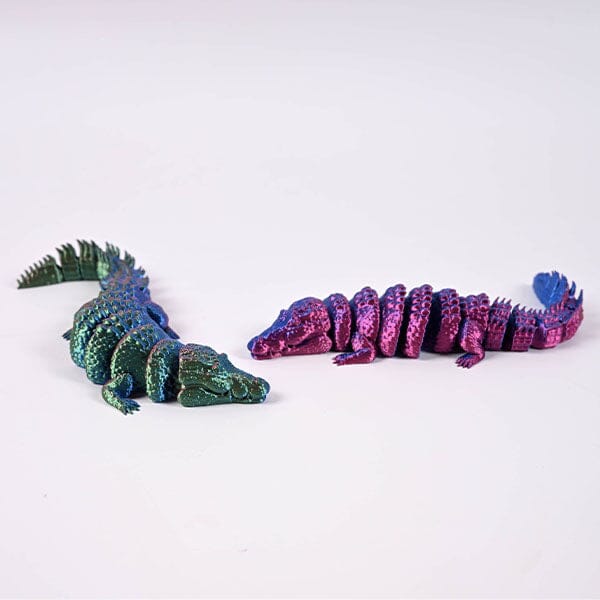 3D Treasures 3D-Printed Articulated Crocodile Fidget Toy (Multiple Colors) Simple Exclusive 