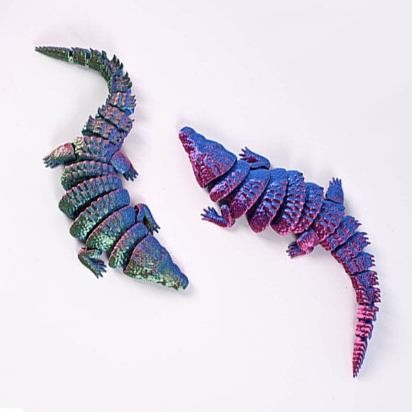 3D Treasures 3D-Printed Articulated Crocodile Fidget Toy (Multiple Colors) Simple Exclusive 