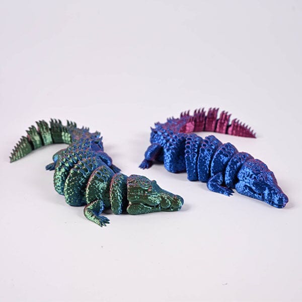 3D Treasures 3D-Printed Articulated Crocodile Fidget Toy (Multiple Colors) Simple Exclusive 