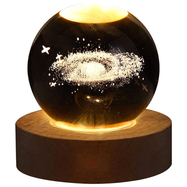 CelestiaGlow LED Crystal Ball With Wooden Base (Multiple Styles) Simple Showcase 