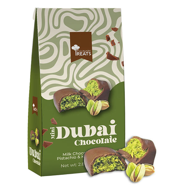 Mini Dubai Chocolate Bites by Culinary Treats (80g) Filled w/ Pistachio & Kadayif