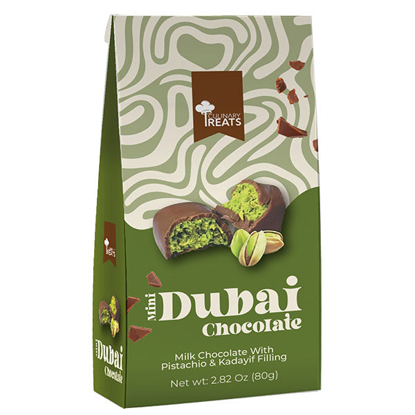 Mini Dubai Chocolate Bites by Culinary Treats (80g) Filled w/ Pistachio & Kadayif