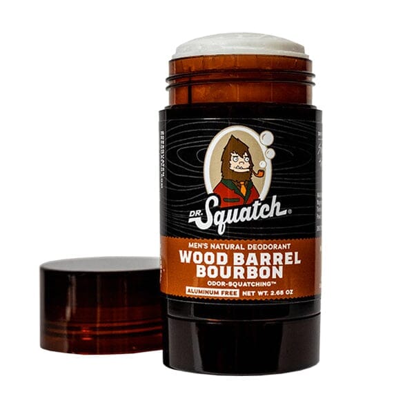 Dr. Squatch® All-Natural Deodorant For Men | Wood Barrel Bourbon Simple Showcase 