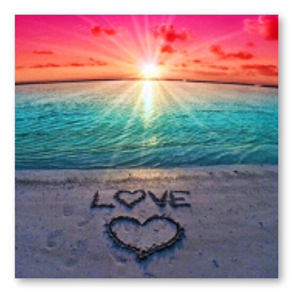 Studio Diamond Painting Full Coverage | Beach Love | 40cm x 40cm | Pre-Order Preorder Showcase 