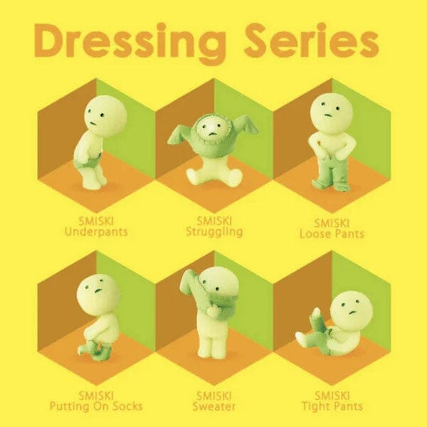 Smiski Dressing Series Collectible Glow in the Dark Figurine Blind Box (1pc) Simple Smiski 
