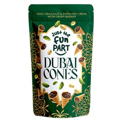 Just The Fun Part Dubai Chocolate Pistachio Kadaifi Filled Bite-Size Crispy Mini Waffle Cones (120g) Simple Just The Fun Part 