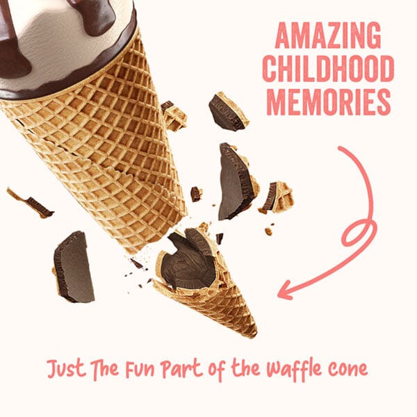 Just The Fun Part Dubai Chocolate Pistachio Kadaifi Filled Bite-Size Crispy Mini Waffle Cones (120g) Simple Just The Fun Part 