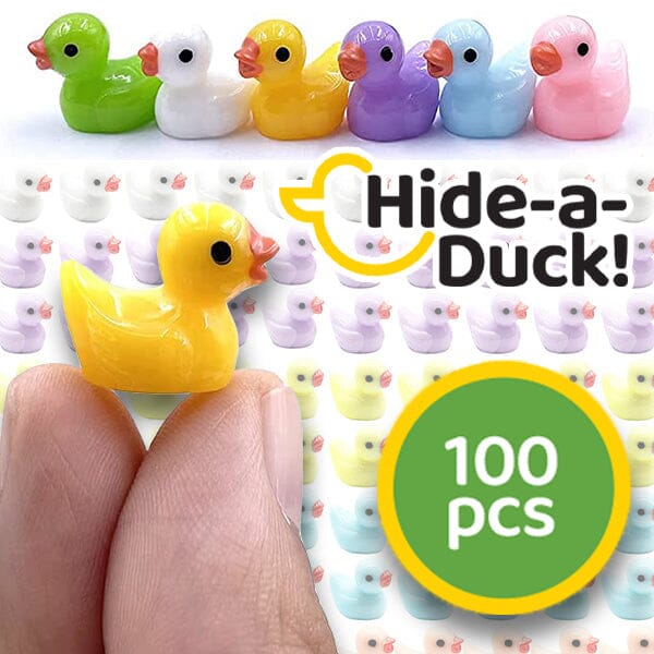 Hide-A-Duck (100pc) | Tiny Resin Ducks To Prank Your Friends With! | As Seen On Social Simple Showcase 