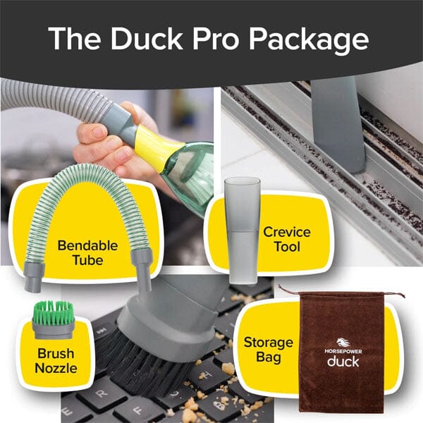 Horsepower Duck Vacuum Rechargeable Handheld Vacuum (Includes Accessories!) Simple Exclusive 