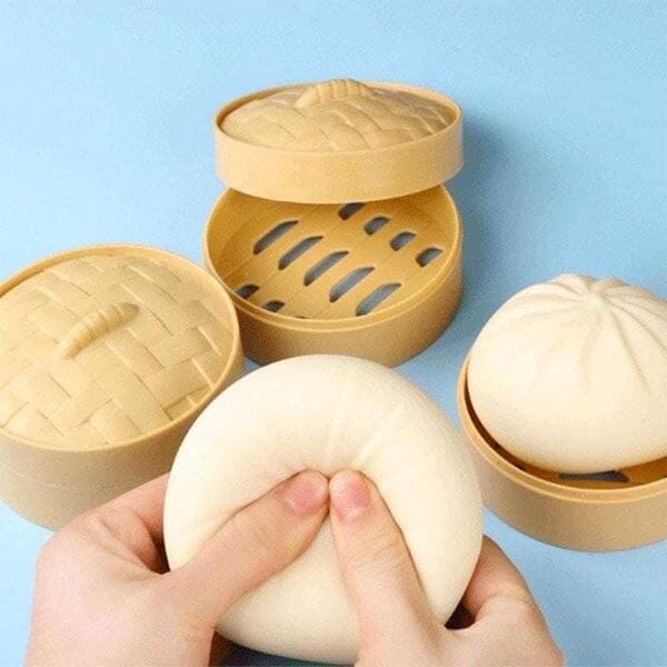 Dumpling In A Basket Slow-Rise Squishies Fidget Toy Simple Showcase 