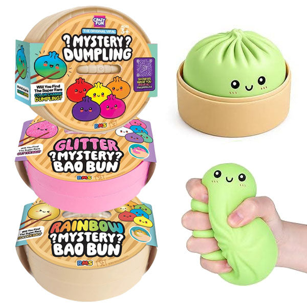RMS® Mystery 3-Pack Bao Bun Dumpling Squishy Fidget Toys