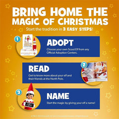 Elf On The Shelf® Official Christmas Tradition Kit (Blue Eye Boy English/French) Includes Storybook & Scout Elf!