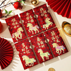 Lucky Lunar New Year Fire Horse Gift Envelopes (6pk)