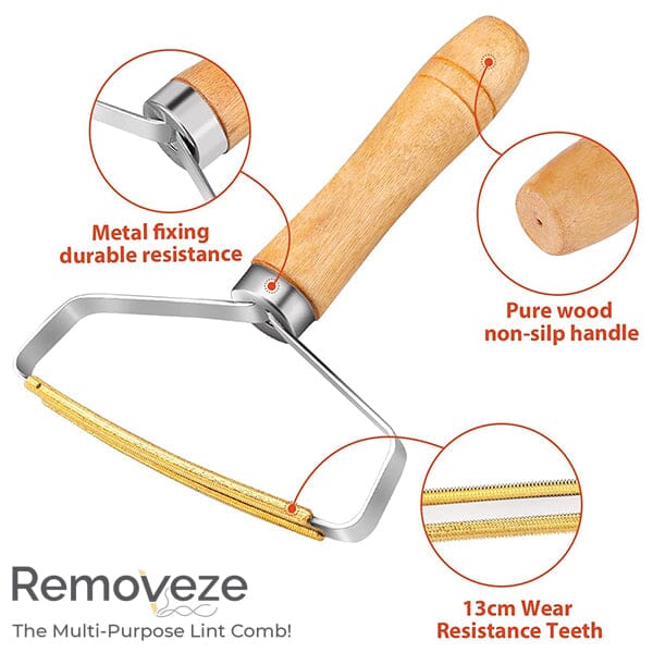 RemovEZE: The Multi-Purpose Lint Cleaner Comb (2pk) | Pure Copper Blades! Simple Showcase 