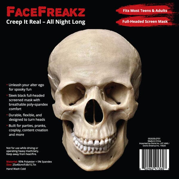 FaceFreakz Sheisty Mask Transparent Halloween Stocking Balaclava (Multiple Styles) Simple Exclusive 
