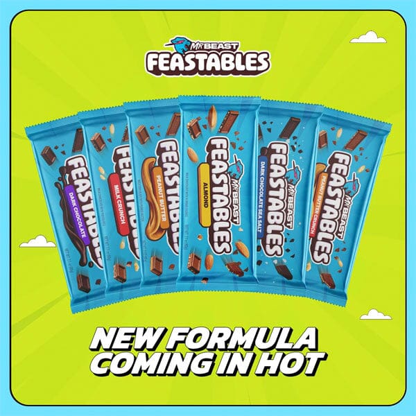 Mr. Beast Feastables New Formula Mini Organic Chocolate Bars 1.24oz (1pc) Assorted Flavors Simple Mr. Beast 
