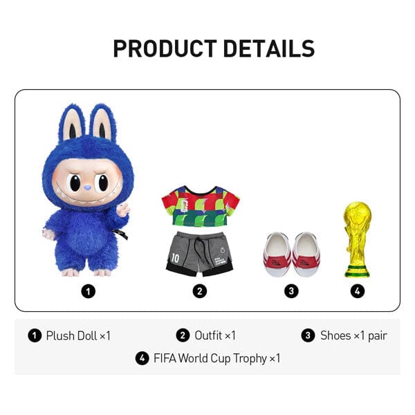 Pop Mart x THE MONSTERS & FIFA World Cup: Giant 15" Labubu "Catch the Win" Series Plush Doll (1pc) Simple Pop Mart 