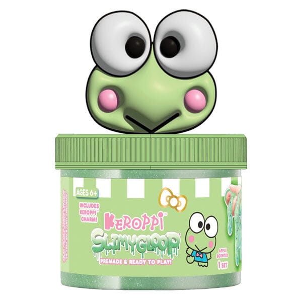 Sanrio Hello Kitty & Friends SlimyGloop Figural Topper Pre-Made & Ready To Play Slime (5.35oz) Multiple Styles Preorder Showcase Keroppi Apple Scent Green Slime 