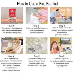 Emergency Fibreglass Certified Fire Blanket (1pc) Simple Showcase 