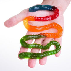 The Gummy Fireworm™ 2ft Hot Gummy Worm Candy of Increasing Spiciness Simple Fireworm 