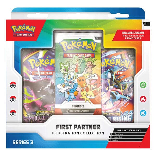 Pokémon TCG: First Partner Illustration Collection Series 3 (30 Cards + Sticker Sheet) Simple Pokémon