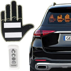 FlashFlicks Funny LED Car Accessory (w/ Remote) Novelty Truck Gadget Hand Signal Light For Road Communication Simple Showcase 