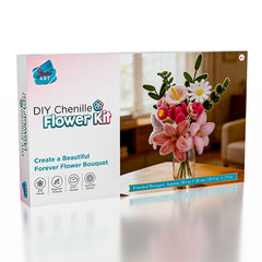 Studio Art DIY Chenille Flower Bouquet Craft Kit (206pc)