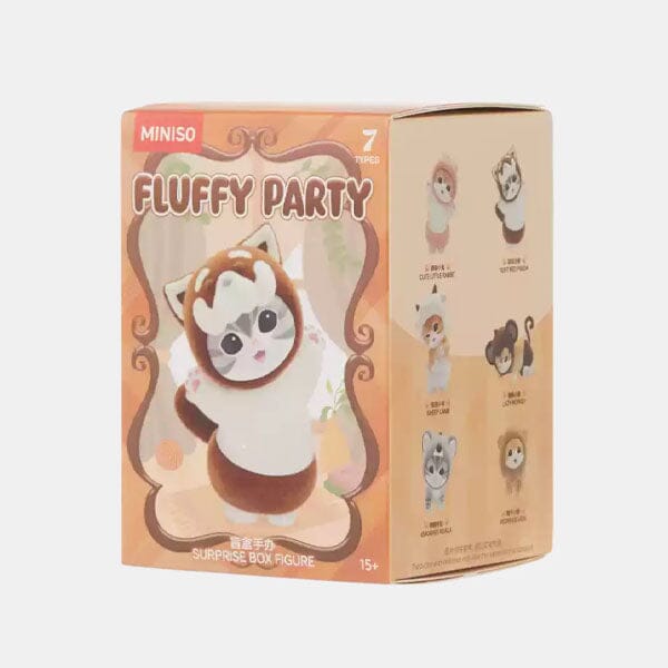 MINISO x Mofusand: Fluffy Party Series Flocked Collectible Figurine Blind Box (1pc) Simple MINISO 