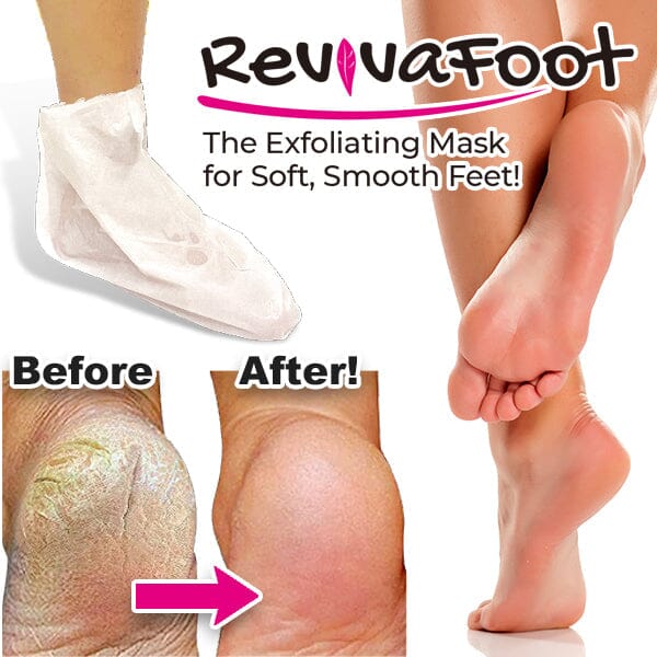 RevivaFoot Exfoliating Foot Peel Masks (2pk) | As Seen On Social! Simple Showcase 