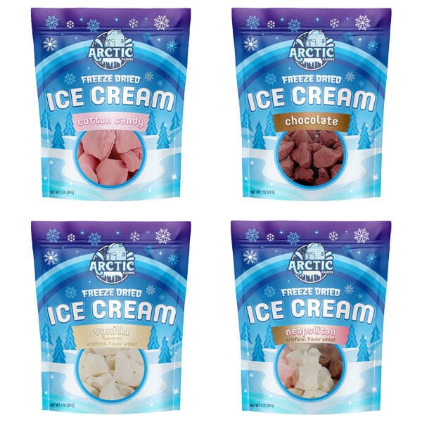 Arctic Farms Freeze Dried Ice Cream (1oz) Multiple Flavors Simple Showcase 