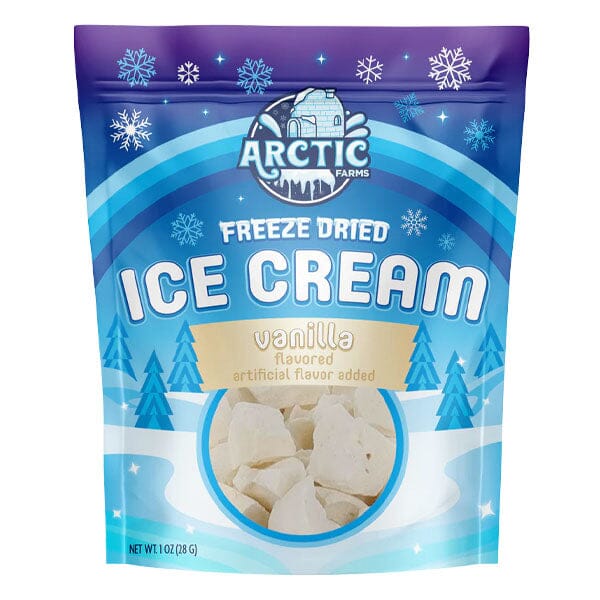 Arctic Farms Freeze Dried Ice Cream (1oz) Multiple Flavors Simple Showcase Vanilla 