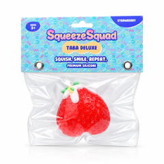 SqueezeSquad Taba Deluxe Premium Silicone Squishies® Fidget Toy - Strawberry