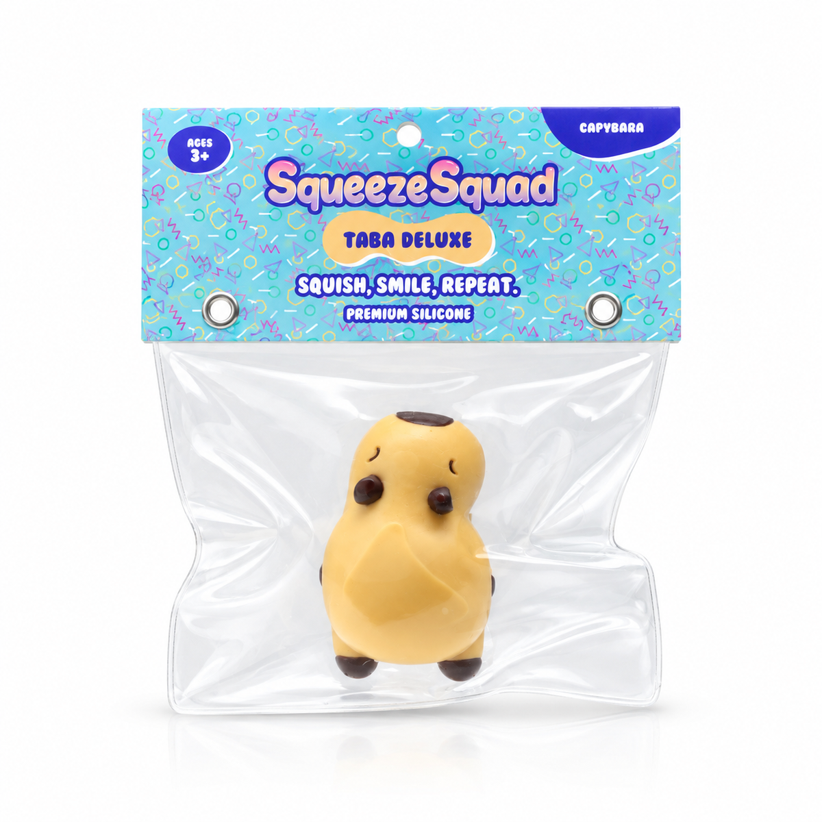 SqueezeSquad Taba Deluxe Premium Silicone Squishies® Fidget Toy - Capybara