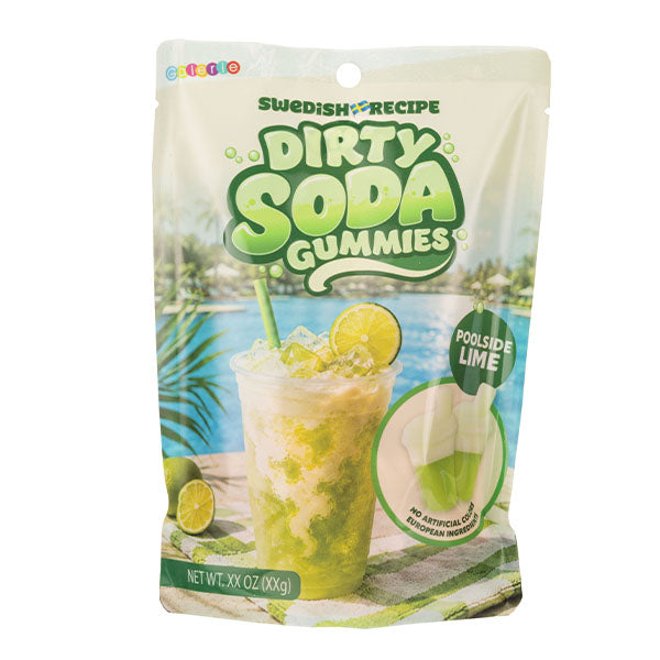 Galerie Swedish Dirty Soda Gummies "Poolside Lime" Flavor (5.5oz)
