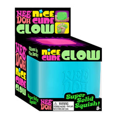Nee Doh Nice Cube GLOW Squishy Fidget Stress Ball (1pc) Assorted Colors