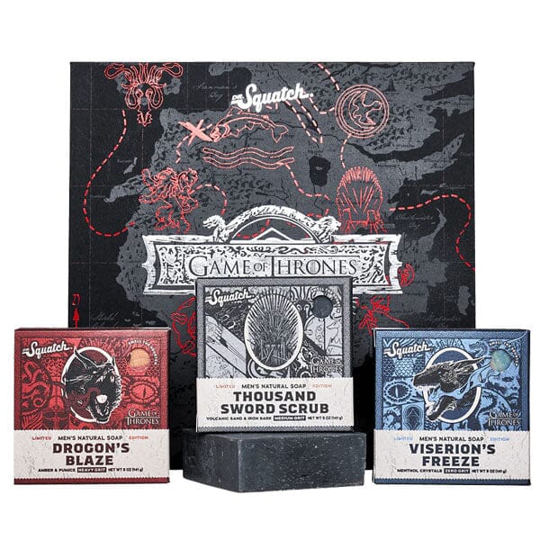 Dr. Squatch® Game Of Thrones™ Collection 3-Pack Box All-Natural Bar Soap For Men Limited Edition Simple Dr. Squatch 