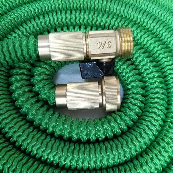 GRO-Hose GREEN | 75ft Expandable Hose With Sprayer Nozzle & Brass Valve Simple Showcase 