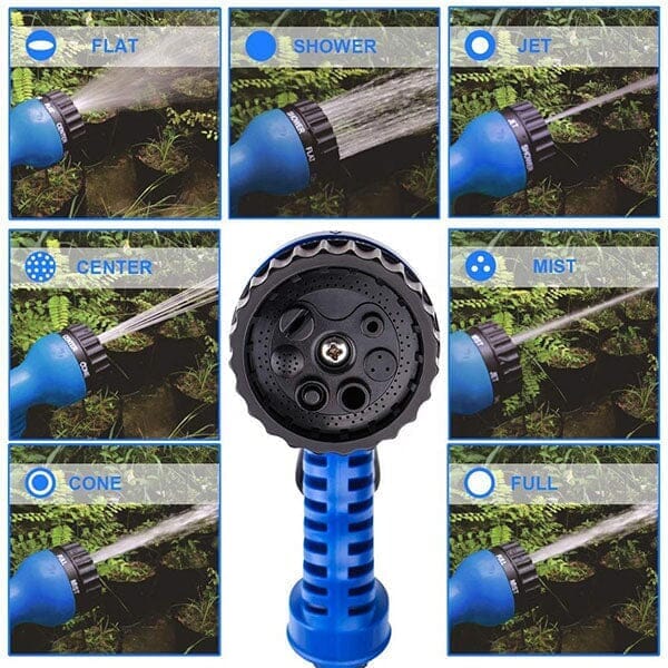 GRO-Hose BLUE | 75ft Expandable Hose With Sprayer Nozzle Simple Showcase 