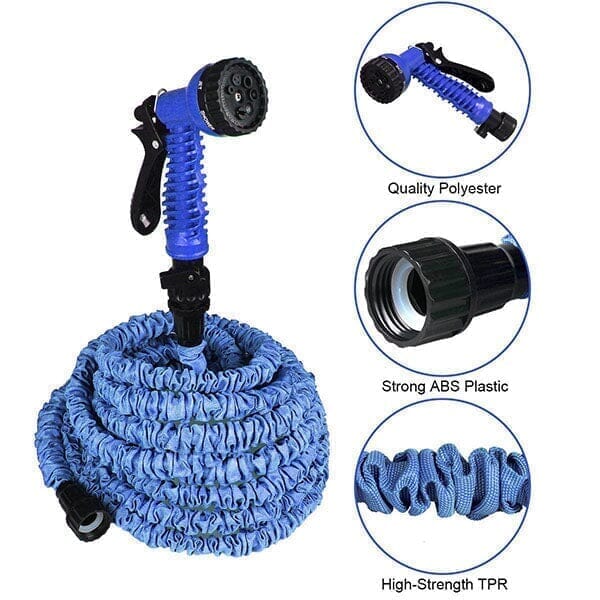 GRO-Hose BLUE 75ft Expandable Hose With Sprayer Nozzle Simple Gro-Hose 