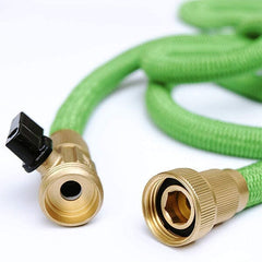 GRO-Hose GREEN | 75ft Expandable Hose With Sprayer Nozzle & Brass Valve Simple Showcase 