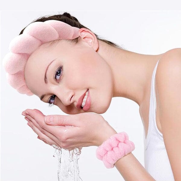 Glam DryDuo (3pc) Absorbant Microfibre Headband & Wristbands Simple Showcase 