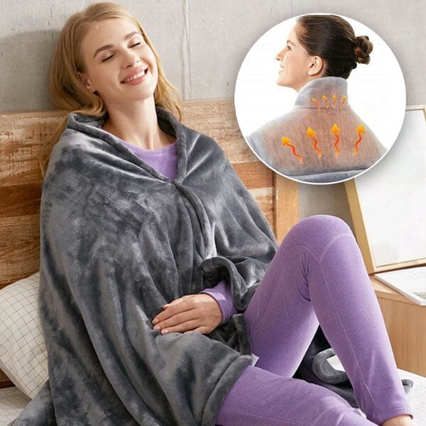 The Heated Cozy Cuddler Shawl | Includes Power Bank Simple Showcase 