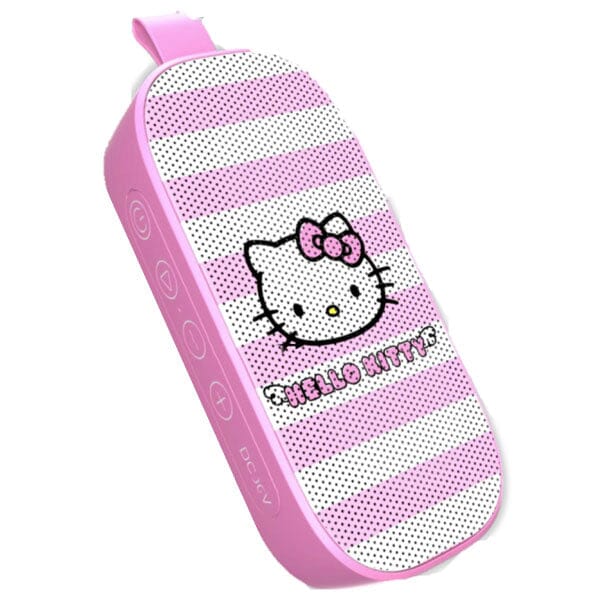 Hello Kitty Sanrio 50th Anniversary Pink Striped Bluetooth Speaker Preorder Showcase 