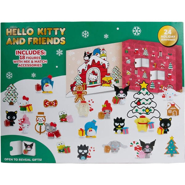 Hello Kitty Sanrio 24-Day Countdown Mini Figurine Advent Calendar by Jazwares (42pc) Simple Showcase 