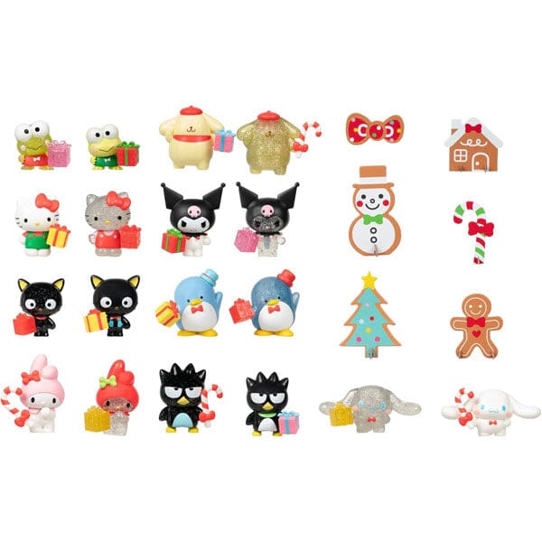 Hello Kitty Sanrio 24-Day Countdown Mini Figurine Advent Calendar by Jazwares (42pc) Simple Showcase 