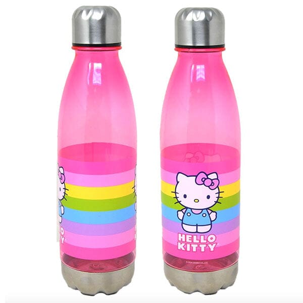 Hello Kitty Sanrio 24oz Rainbow Graphic Pink Stainless Steel Water Bottle Simple Hello Kitty 