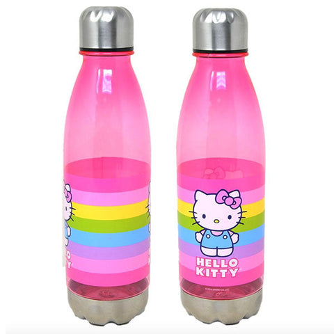 Hello Kitty Sanrio 24oz Rainbow Graphic Pink Stainless Steel Water Bottle