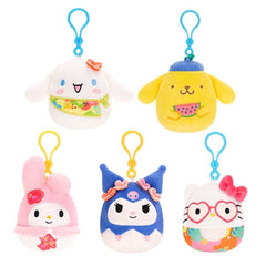 Squishmallows Plush Toys 3.5" 2025 Sanrio Hello Kitty & Friends Clip-On Squad (Characters Ship Assorted) Simple Squishmallows 