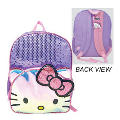 Sanrio Hello Kitty Anime 16" Sequin Backpack Bag