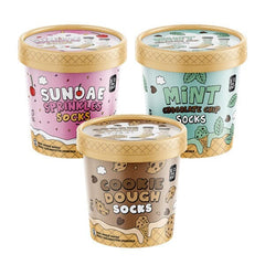 Novelty Socks In Themed Packaging | NEW Styles! | Pre-Order Preorder Showcase Ice Cream Socks in Pint Tub (Flavor Ships Assorted) 